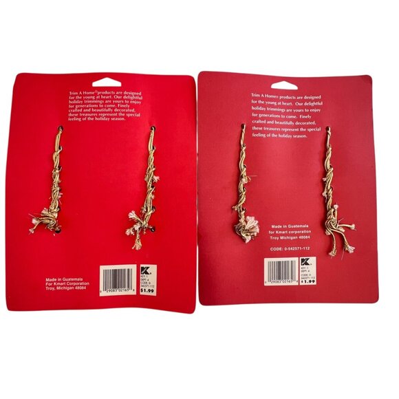 Vintage Trim A Home Kmart Christmas 24 Red Velvet Tree Bows Holiday Decoration - Picture 7 of 8